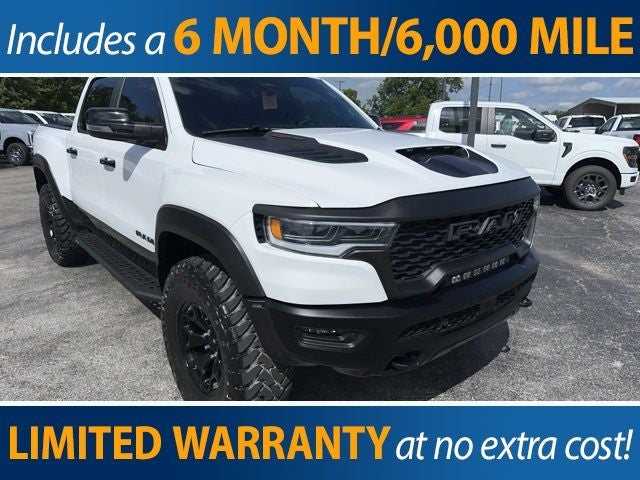 2026 RAM 1500 RHO in Bright White Clearcoat — front three-quarter view