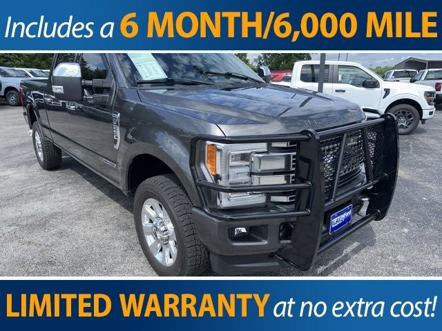 2019 Ford F-250SD Platinum in Magnetic Metallic — front three-quarter view