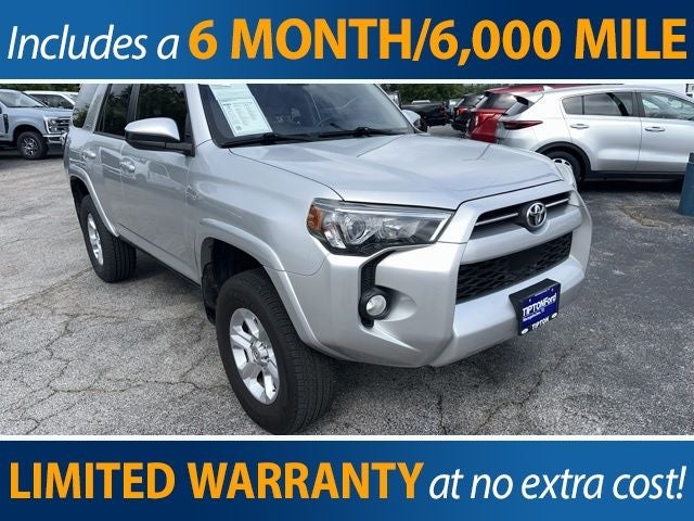 2020 Toyota 4Runner SR5 in Classic Silver Metallic — front three-quarter view