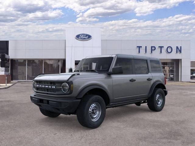 2025 Ford Bronco Base in Gray Metallic — front three-quarter view