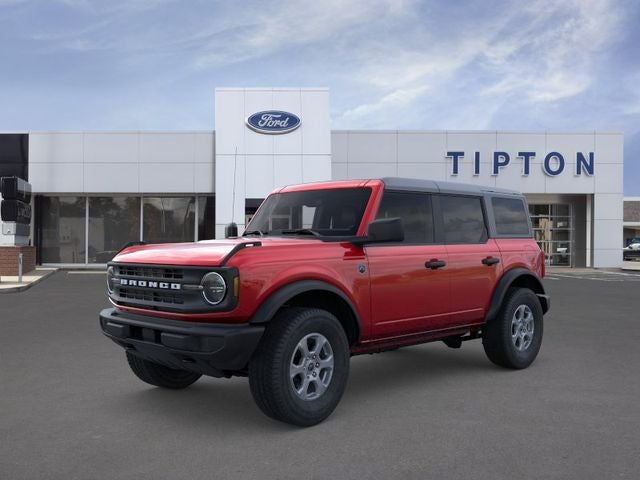 2026 Ford Bronco Big Bend in Ruby Red Metallic Tinted Clearcoat — front three-quarter view