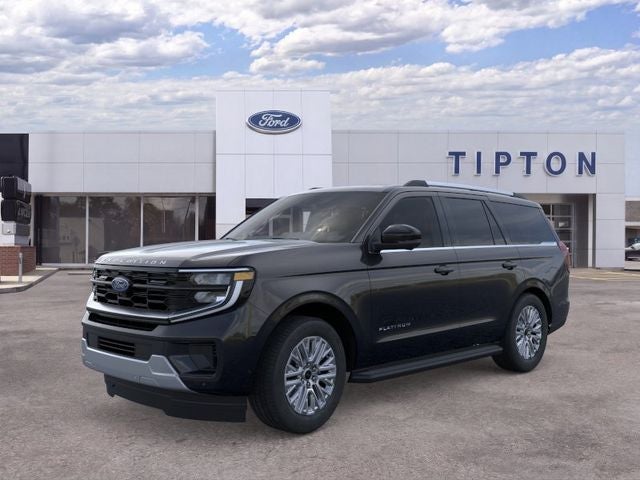 2026 Ford Expedition Platinum in Agate Black Metallic — front three-quarter view