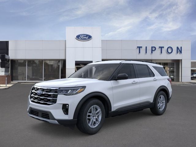 2026 Ford Explorer Active in White Metallic — front three-quarter view