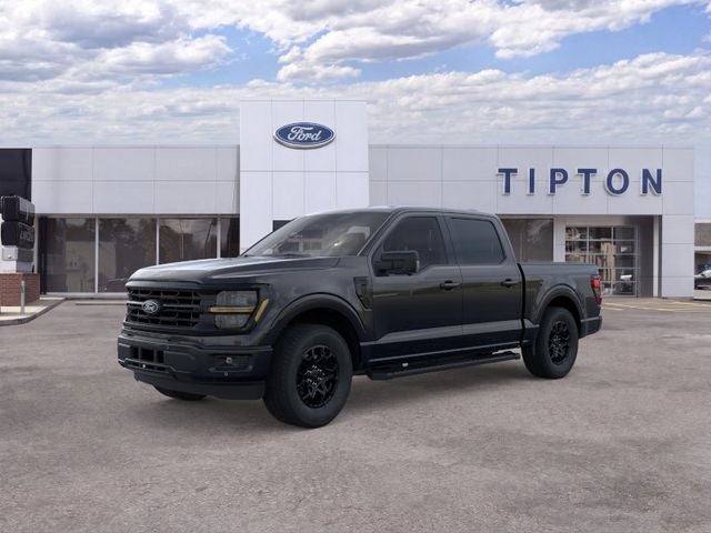 2026 Ford F-150 XLT in Agate Black Metallic — front three-quarter view