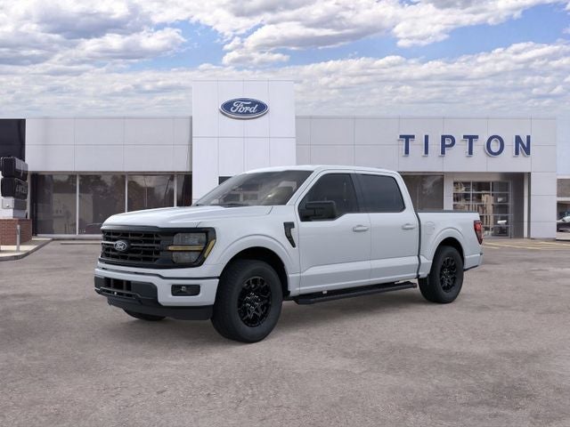 2026 Ford F-150 XLT in Oxford White — front three-quarter view