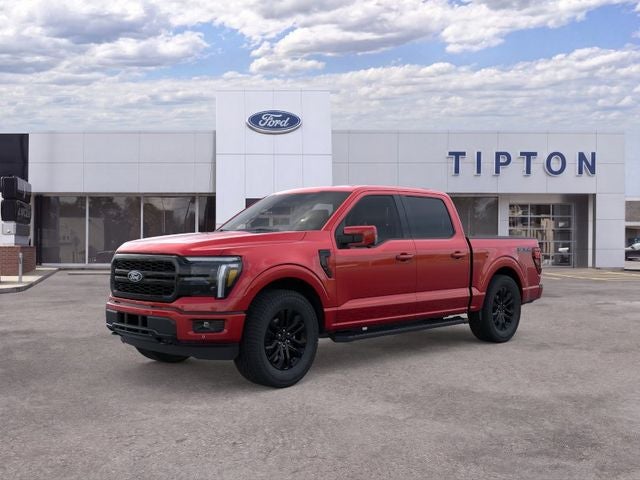 2026 Ford F-150 Lariat in Ruby Red Metallic — front three-quarter view