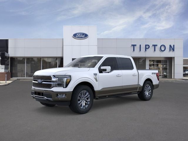 2026 Ford F-150 King Ranch in Star White Metallic Tri-Coat — front three-quarter view